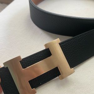 Fake Hermès Black and Brown Belt